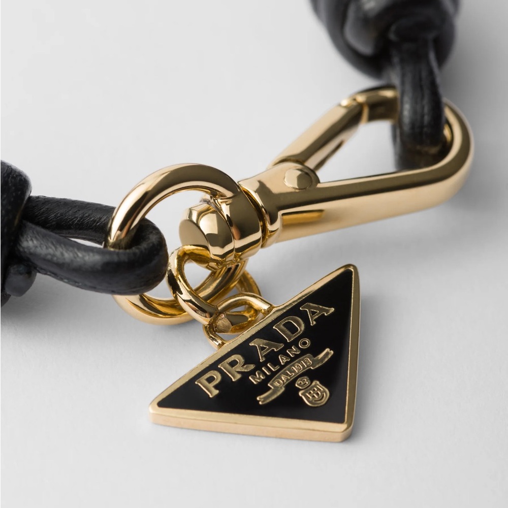Prada Black Bracelet with Gold Clasp